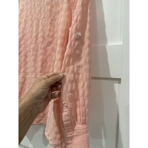 Tommy Bahama Top Womens  button up size large Pink Long Sleeve Cotton